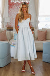 HAZEL & OLIVE Polo Club Worthy Maxi Dress - Blue and White