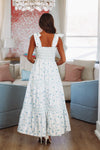 HAZEL & OLIVE Popularity Piece Floral Maxi Dress - Blue and Ivory