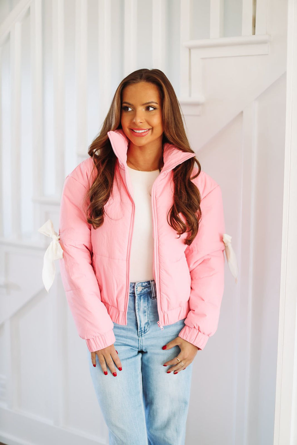 HAZEL & OLIVE Puffer Jacket - Pink