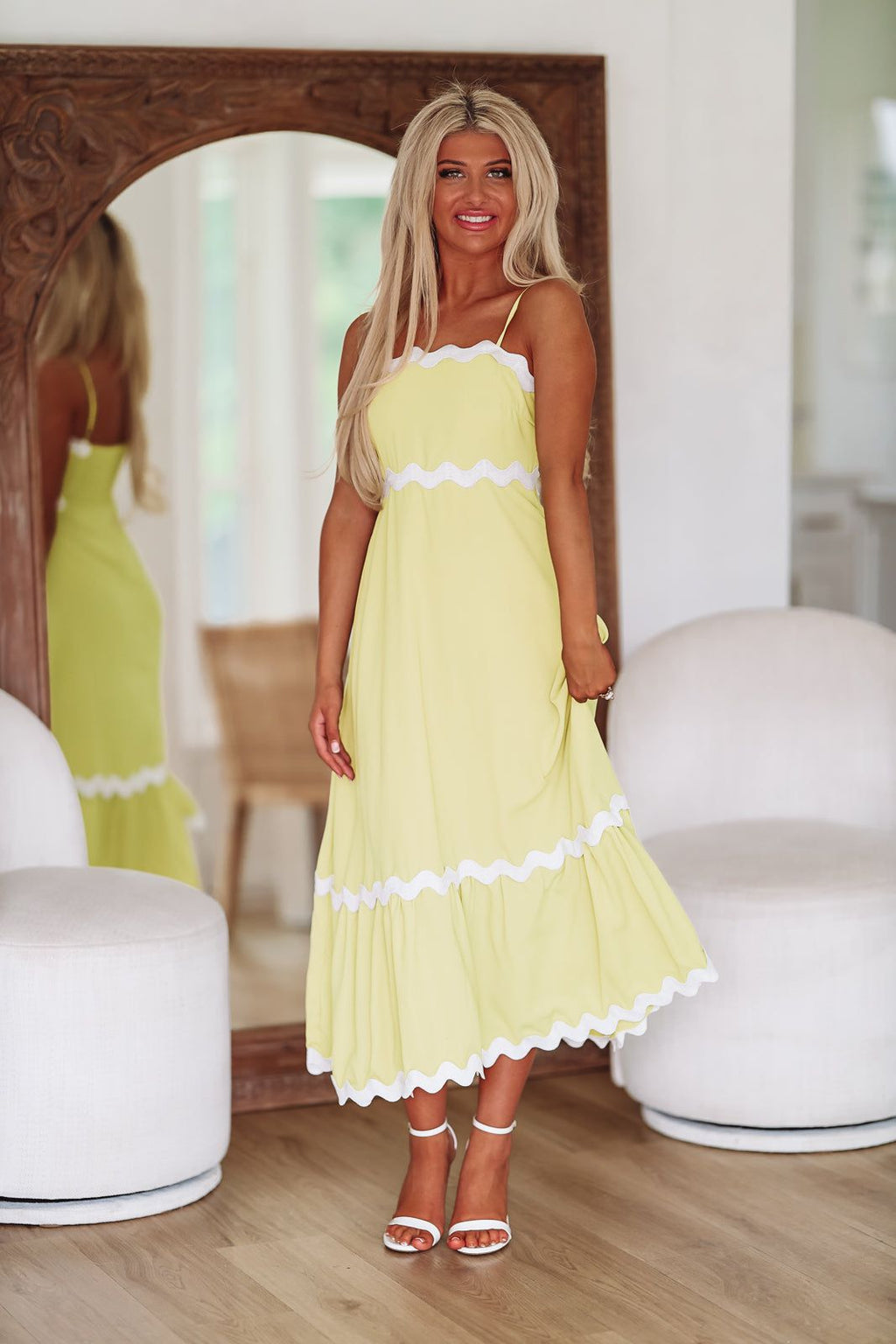 HAZEL & OLIVE Put Some Lime on It Maxi Dress - Lime