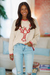 HAZEL & OLIVE Rock Lobster Sweater - Ecru