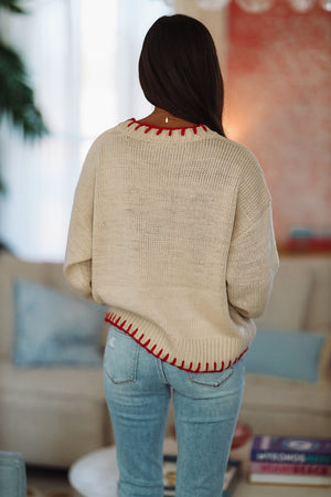 HAZEL & OLIVE Rock Lobster Sweater - Ecru