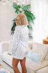 HAZEL & OLIVE Spectacular Sleeping Pajama Set - Light Blue and White