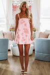 HAZEL & OLIVE Stay Sweet Floral Mini Dress - Light Pink