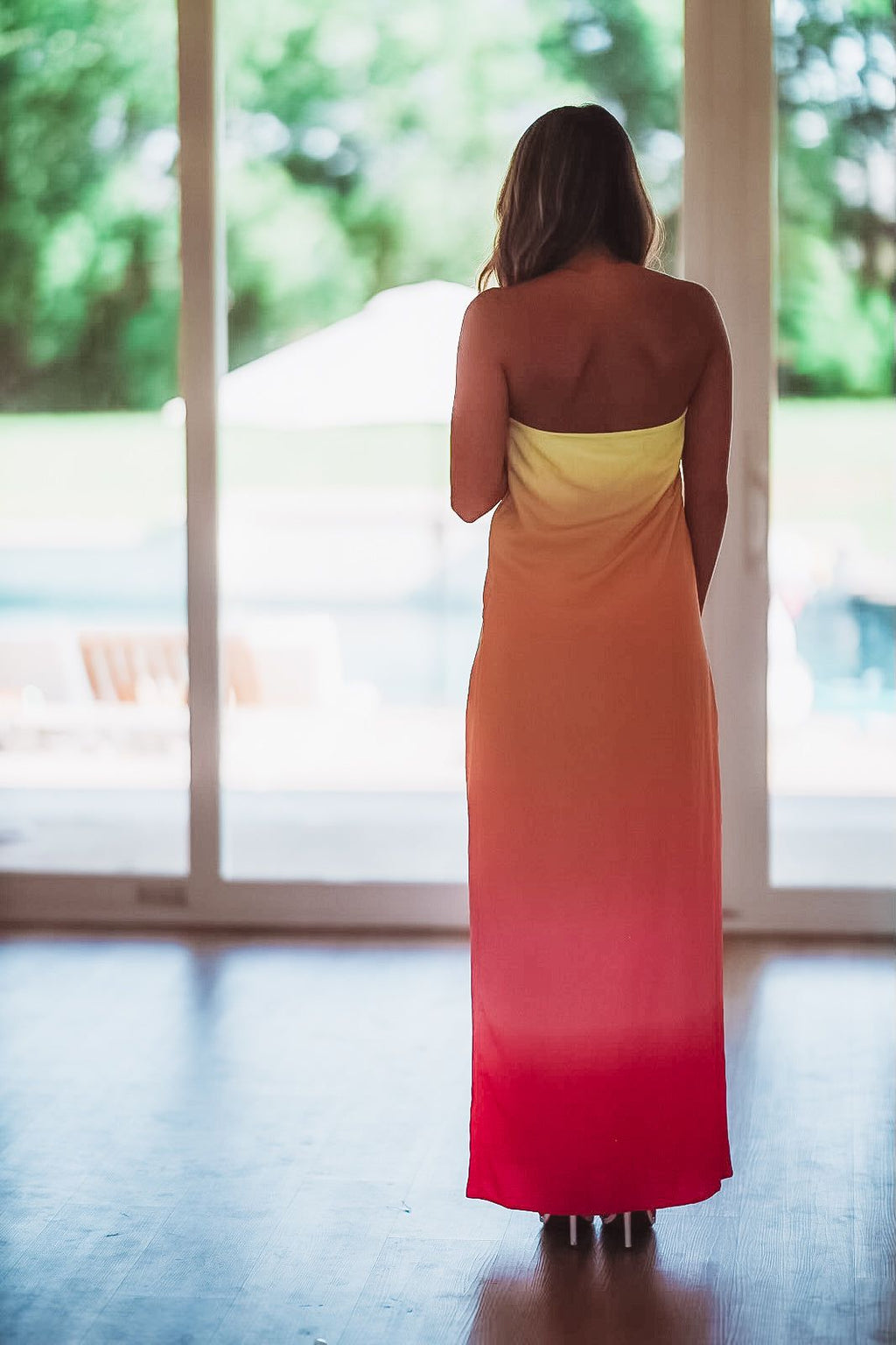 HAZEL & OLIVE Sunshine of my Love Maxi Dress - Yellow, Pink and Orange