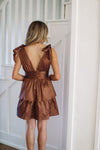 HAZEL & OLIVE Tied With Love Mini Dress - Bronze