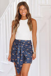 HAZEL & OLIVE Tiger Mini Skirt - Navy