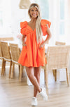 HAZEL & OLIVE To Be Loved By You Babydoll Dress - Orange