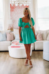 HAZEL & OLIVE To Envy Mini Dress - Green