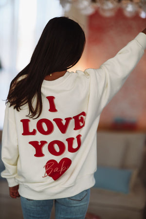 HAZEL & OLIVE True Love Sweatshirt - Cream