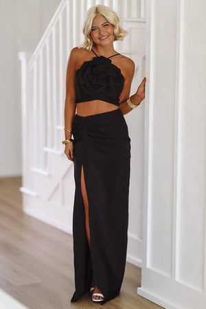 HAZEL & OLIVE Venus in Love Maxi Dress - Black