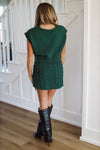 HAZEL & OLIVE What Could Be Better Crop Top and Skirt Knit Set - Hunter Green