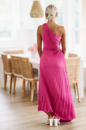 HAZEL & OLIVE What Dreams Are Made of Maxi Dress - Magenta Pink