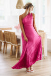 HAZEL & OLIVE What Dreams Are Made of Maxi Dress - Magenta Pink