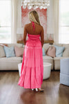 HAZEL & OLIVE Whisk Me Away Maxi Gown Dress - Pink