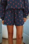 HAZEL & OLIVE You're my Lobster Sweat Shorts - Navy