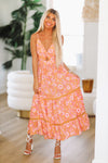 HAZEL & OLIVE My Favorite Maxi Dress - Pink and Orange