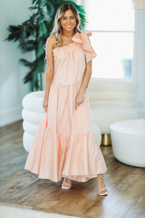 HAZEL & OLIVE Sweet as a Peach Maxi Dress - Peach