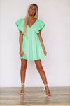 HAZEL & OLIVE Whatever Shes Got Babydoll Dress - Green