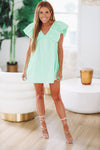 HAZEL & OLIVE Whatever Shes Got Babydoll Dress - Green