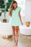 HAZEL & OLIVE Whatever Shes Got Babydoll Dress - Green